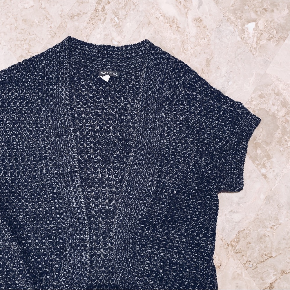 RE-HOMED Black Short Sleeve Cardigan Sweater